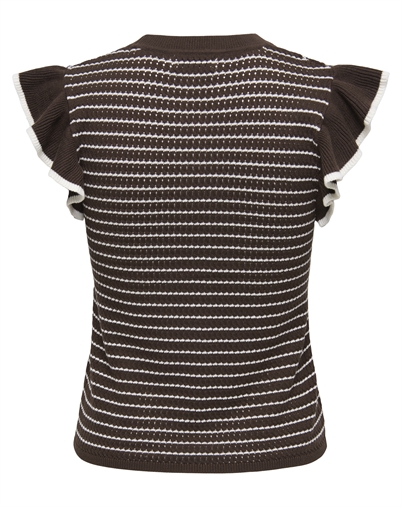 JDY - JDYCarice Frill Pullover Top - Chocolate Brown